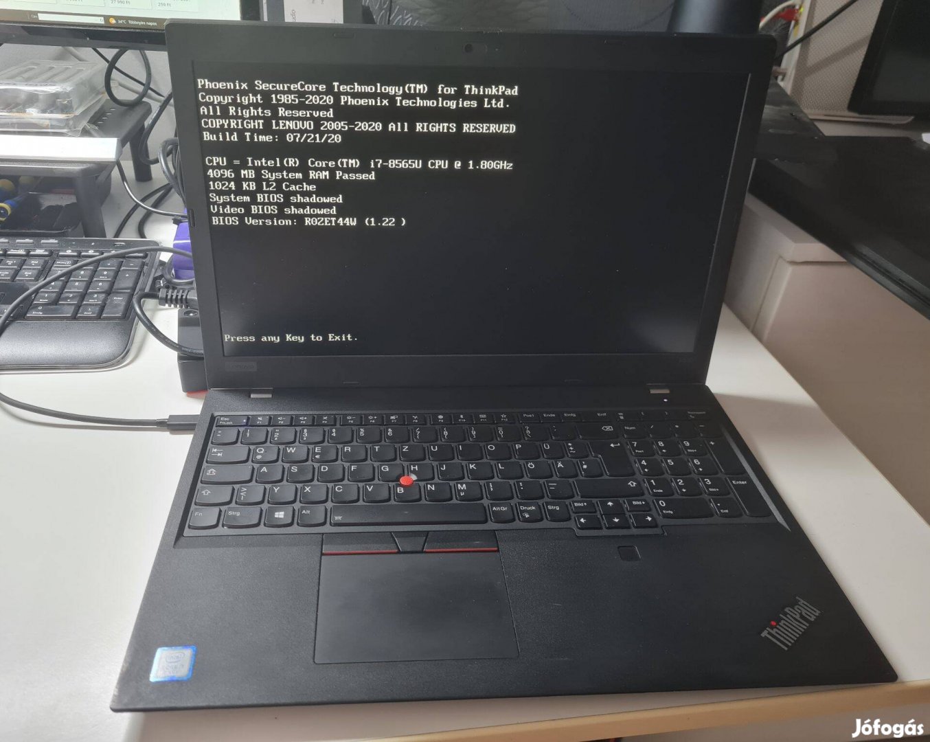 Lenovo Thinkpad L580 i7 8gen ram ssd aksi töltő nélkül eladó !