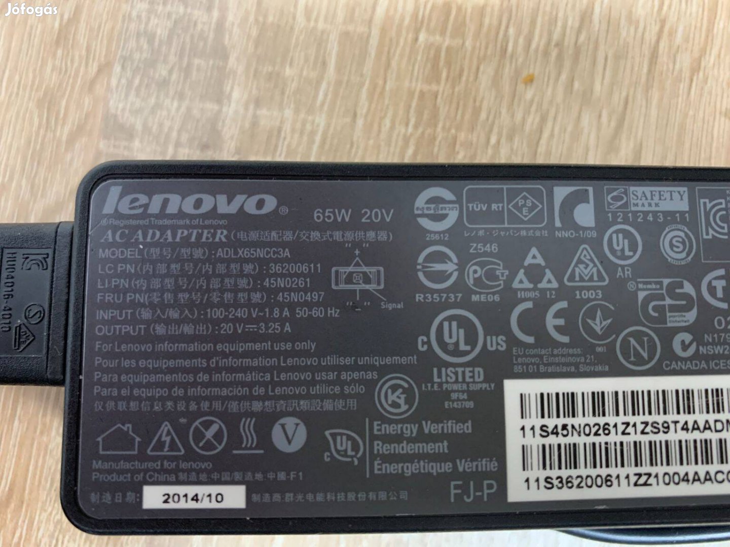 Lenovo Thinkpad gyári töltő L440 -L470 T440-T470 T540-T570 és E soroz