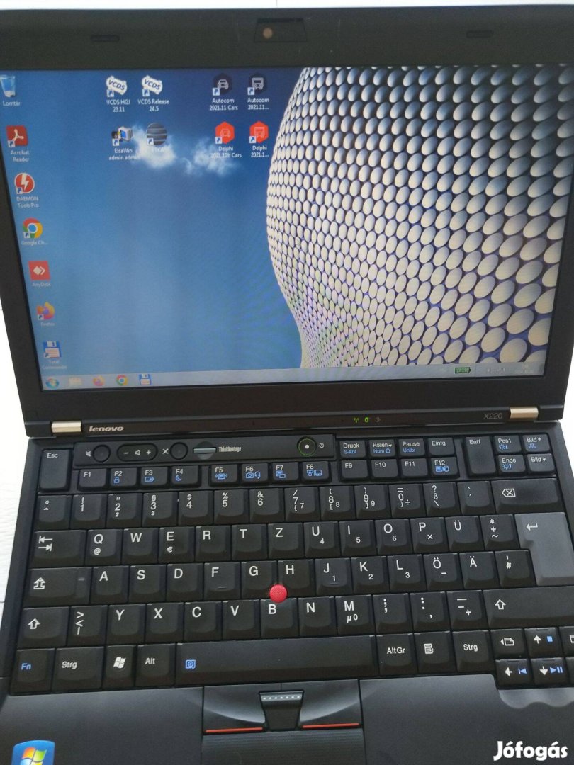 Lenovo X220 Vcds Autocom Elsawin Etka autódiagnosztika laptop notebook