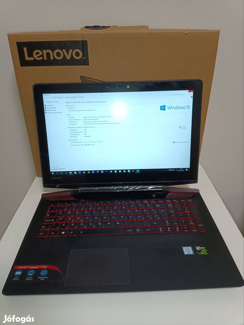 Lenovo Y700 i7 16GB ram 128GB SSD 1TB HDD GF960 dobozos magyar