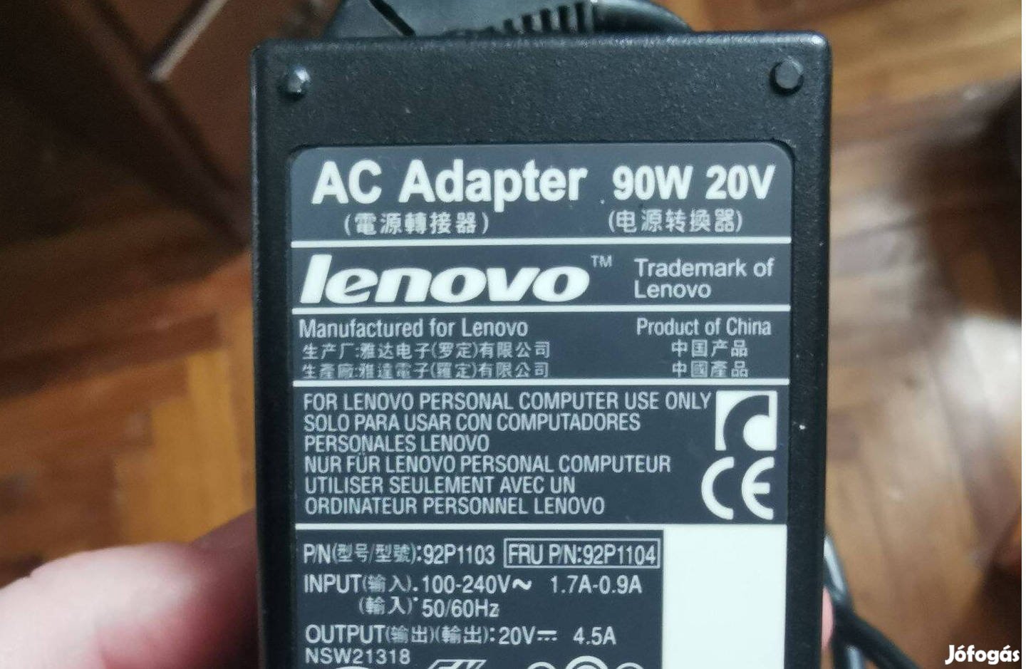 Lenovo eredeti laptop töltő / adapter 90W 20V