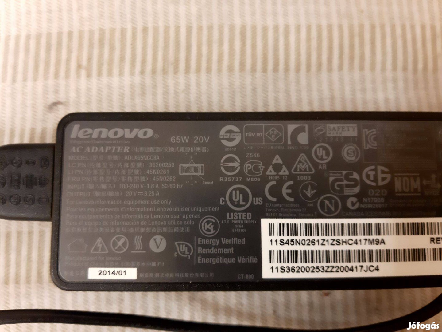 Lenovo hálózati adapter, töltő