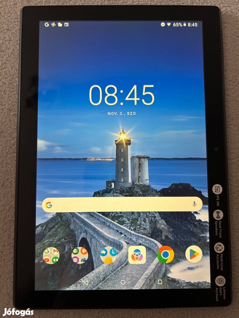 Lenovo tablet 4 10 erős akkumulátorral, kiváló állapot