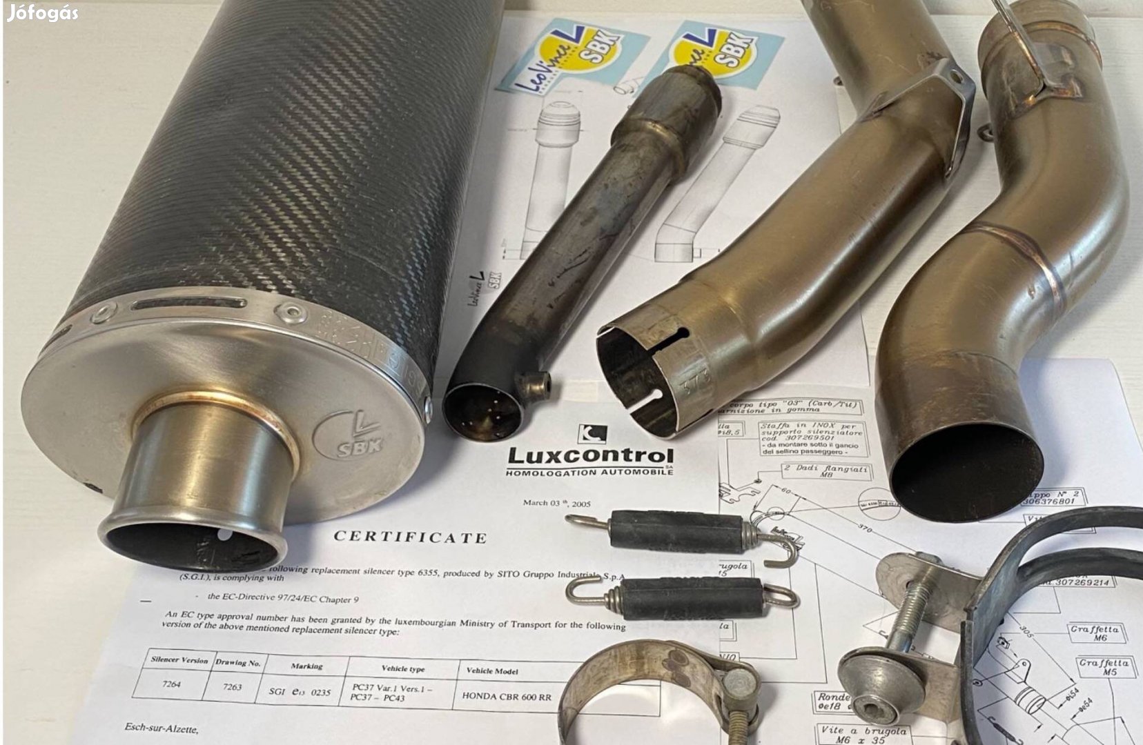 Leo Vince Karbon dob, CBR RR, papíros!, használt