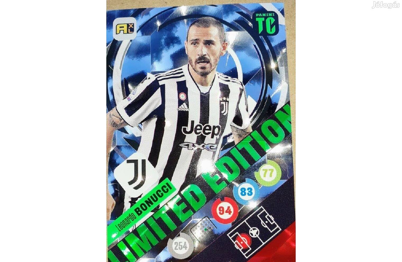 Leonardo Bonucci Juventus Limited focis kártya Panini Top Class 2022