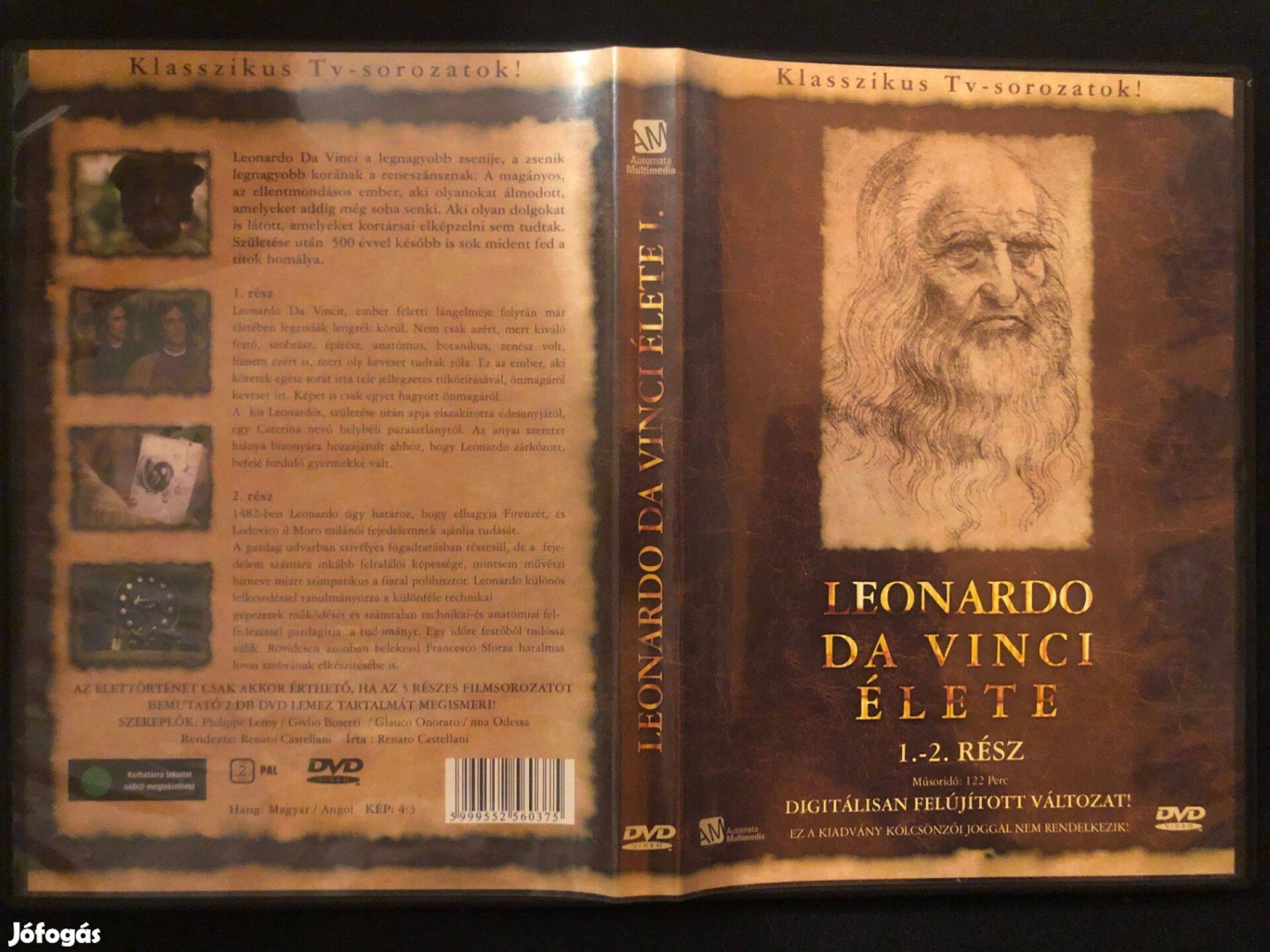 Leonardo Da Vinci élete 1-2. DVD (ritkaság, karcmentes, felújított)