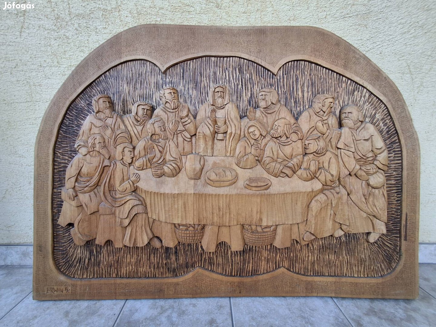 Leonardo da Vinci utolsó vacsora fából faragott képe