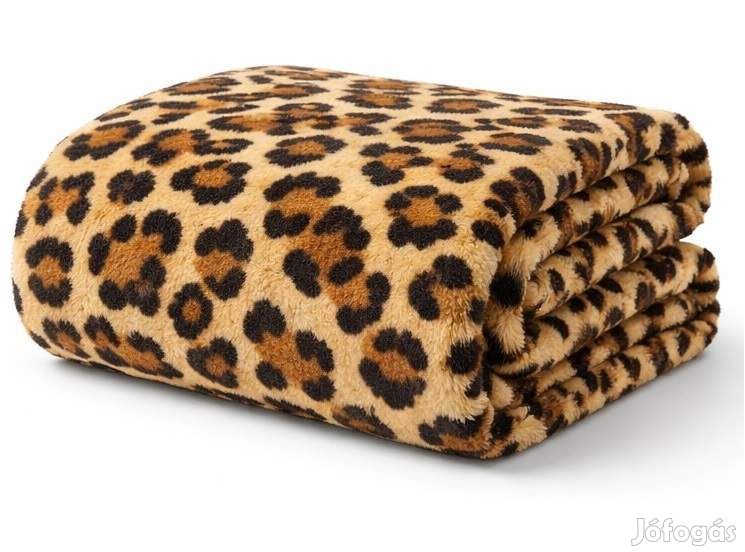 Leopárd mintás 150x200cm puha takaró wellsoft ágytakaró