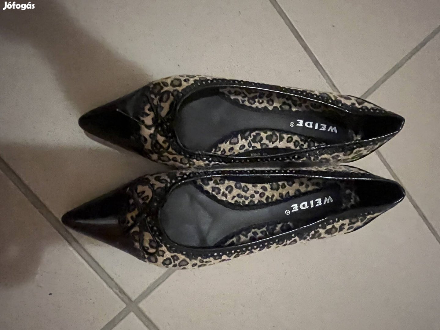 Leopárd mintás balerina cipő