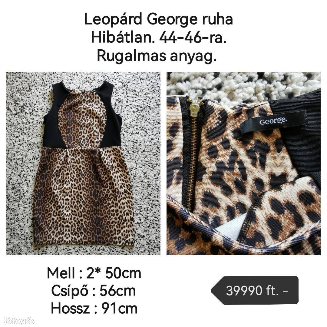 Leopárd ruha 44/46-os méretre 