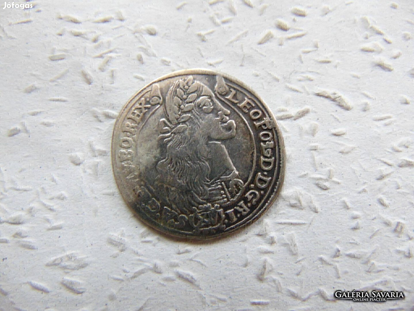 Leopold Lipót ezüst XV krajcár 1675 K.B