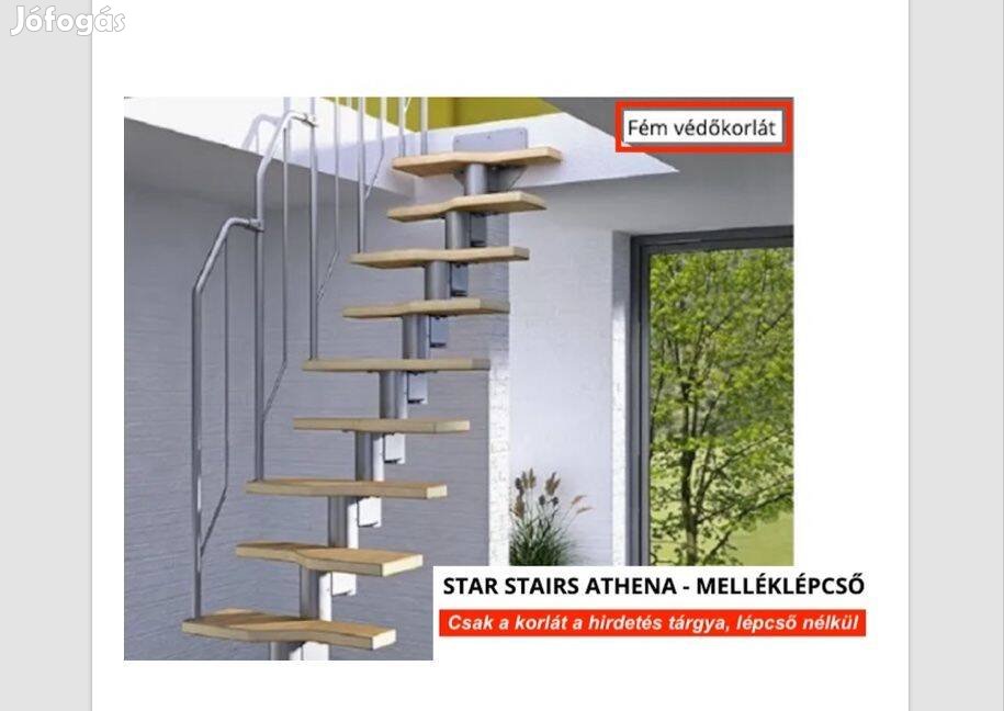 Lépcsőkorlát Athena helytakarékos lépcsőhöz (csak korlát)