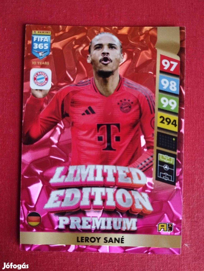 Leroy Sané Bayern München FIFA 365 2025 Prémium Limited edition kártya