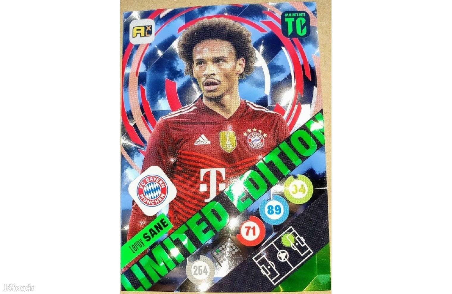Leroy Sané Bayern München Limited focis kártya Panini Top Class 2022