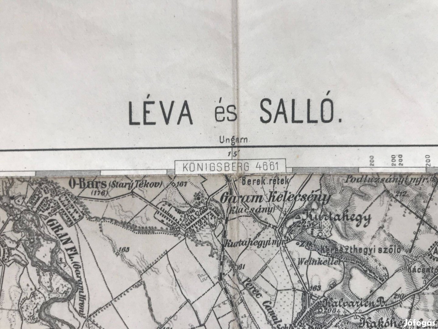 Léva és Salló térkép az 1920-as évekből