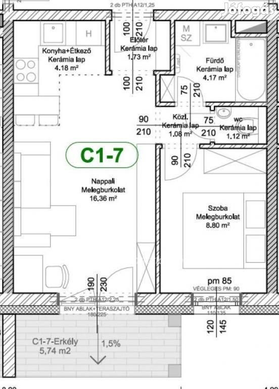 Levéli 40 nm-es lakás eladó