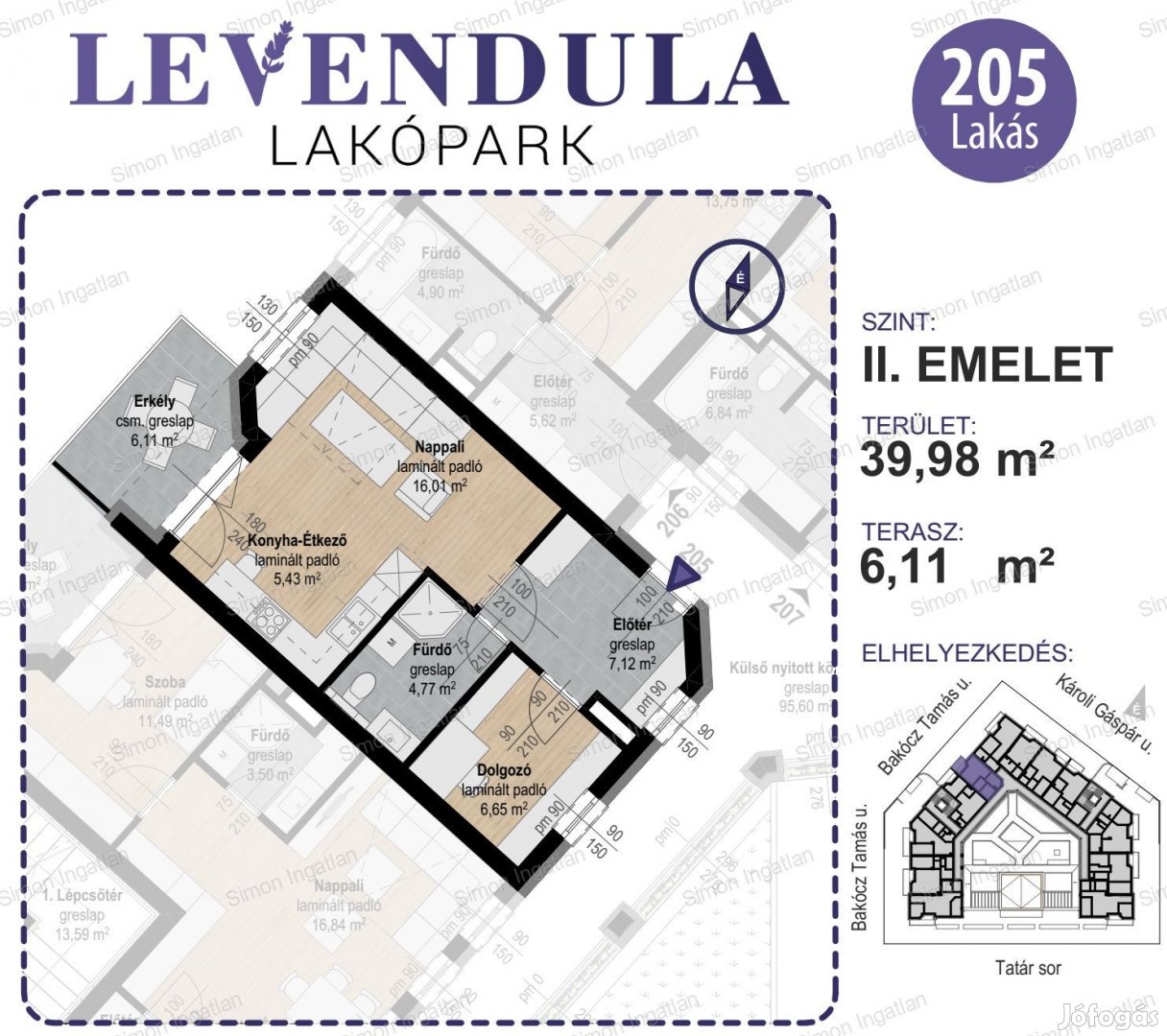 Levendula lakópark - 2. emelet 205 lakás