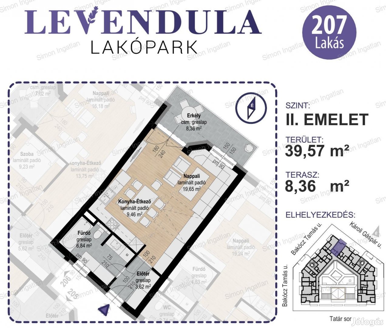 Levendula lakópark - 2. emelet 208 lakás