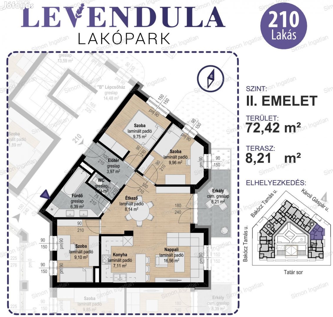 Levendula lakópark - 2. emelet 210 lakás