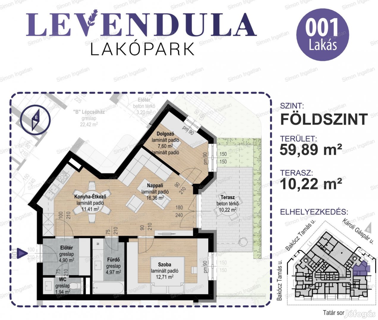 Levendula lakópark - földszint 001 lakás