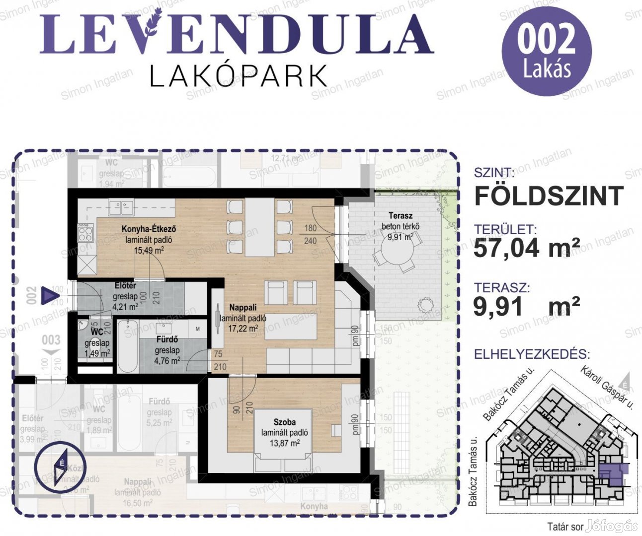 Levendula lakópark - földszint 002 lakás