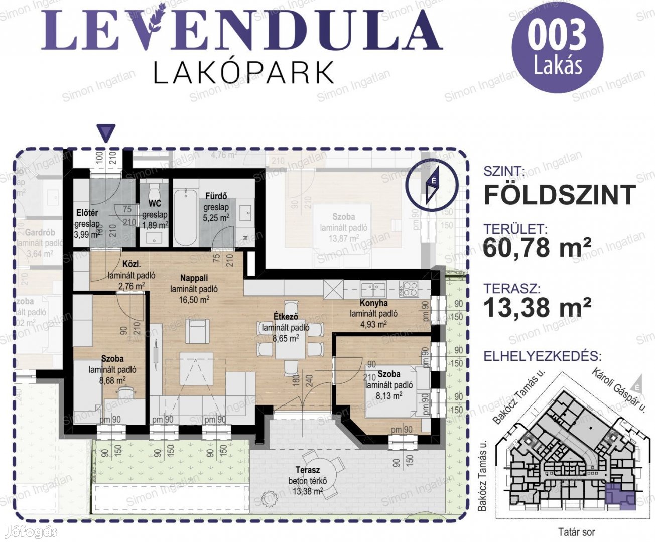 Levendula lakópark - földszint 003 lakás