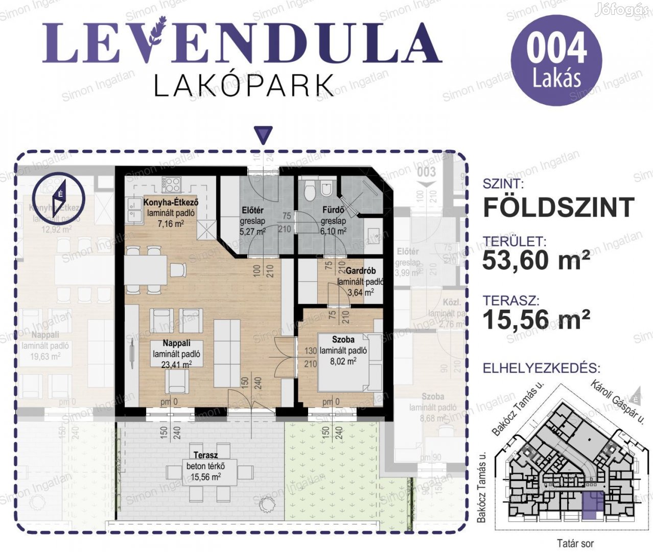 Levendula lakópark - földszint 004 lakás