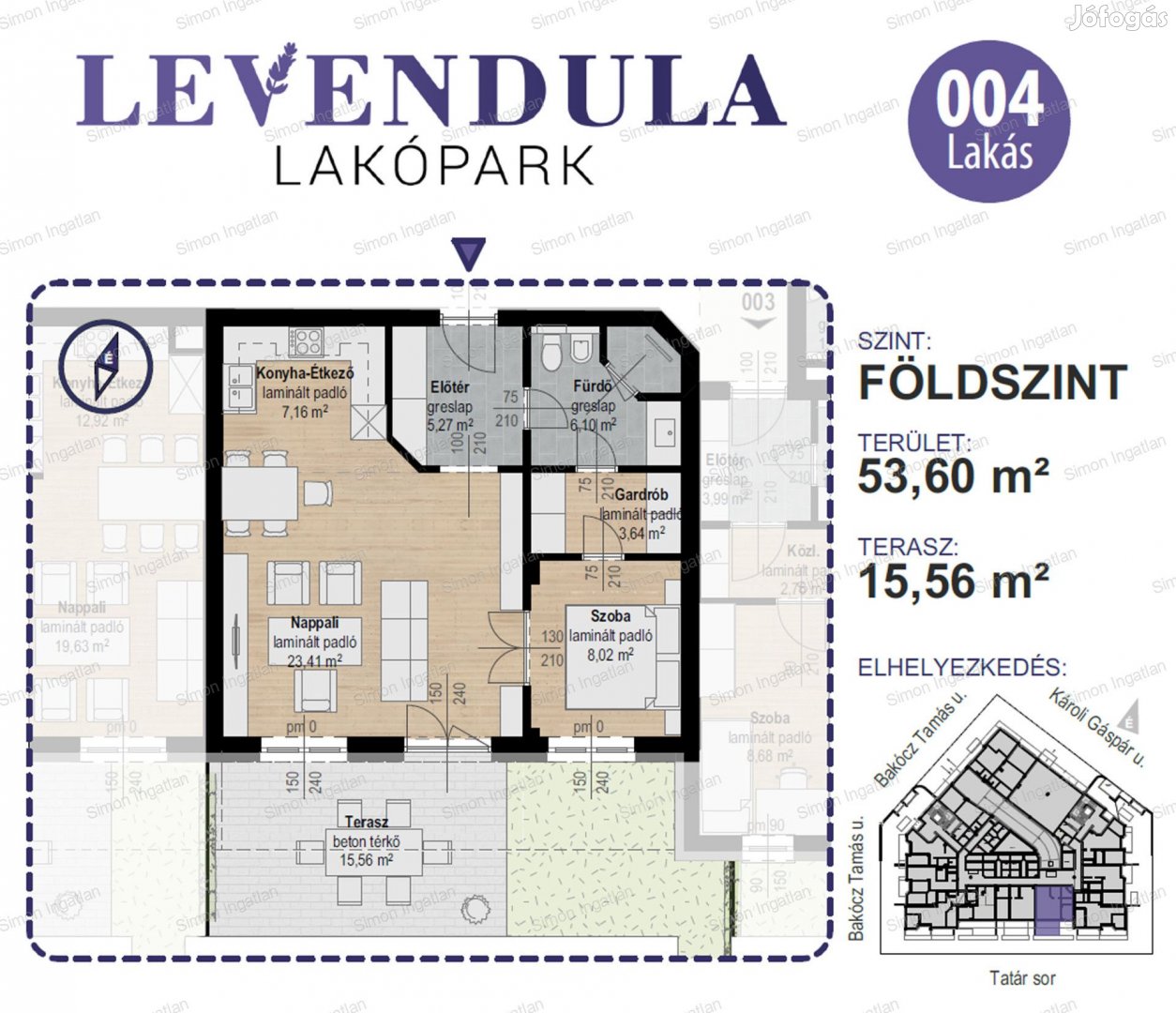 Levendula lakópark - földszint 004 lakás