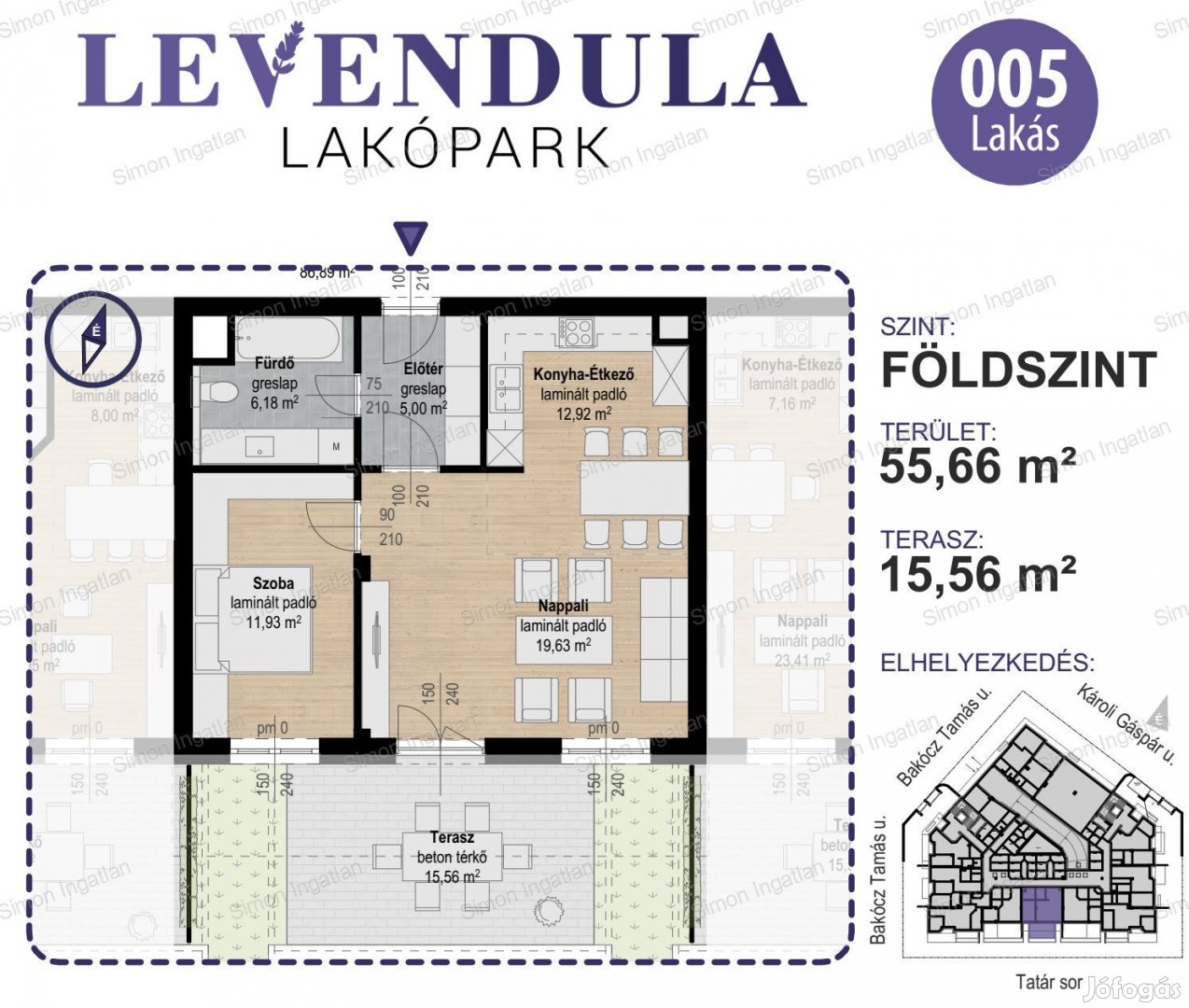 Levendula lakópark - földszint 005 lakás