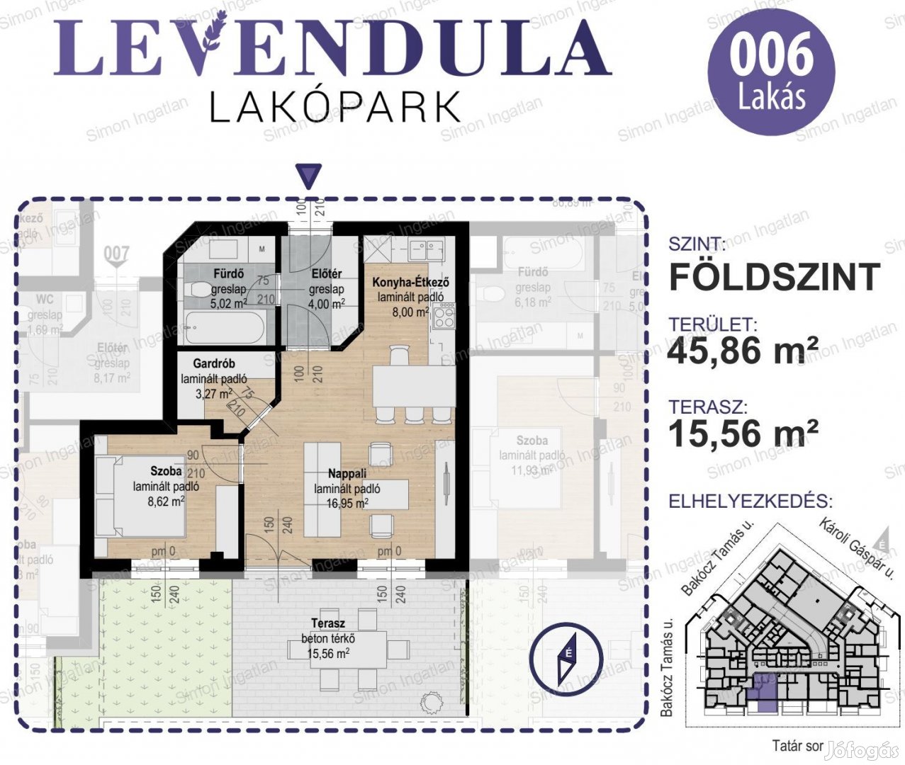 Levendula lakópark - földszint 006 lakás