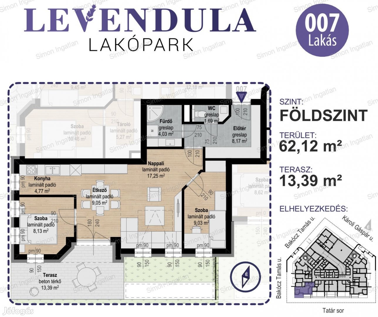 Levendula lakópark - földszint 007 lakás