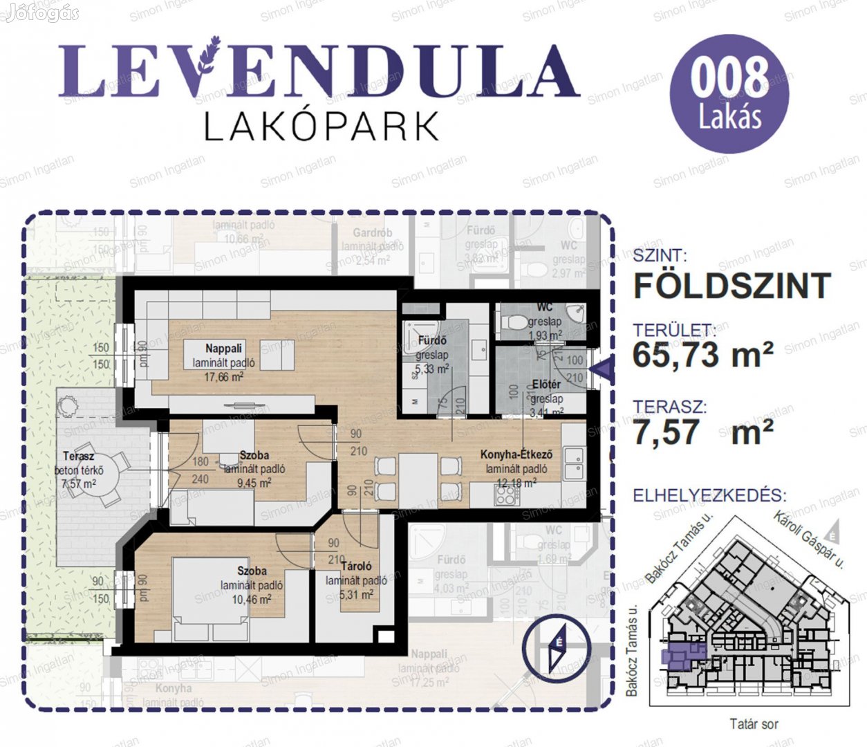 Levendula lakópark - földszint 008 lakás
