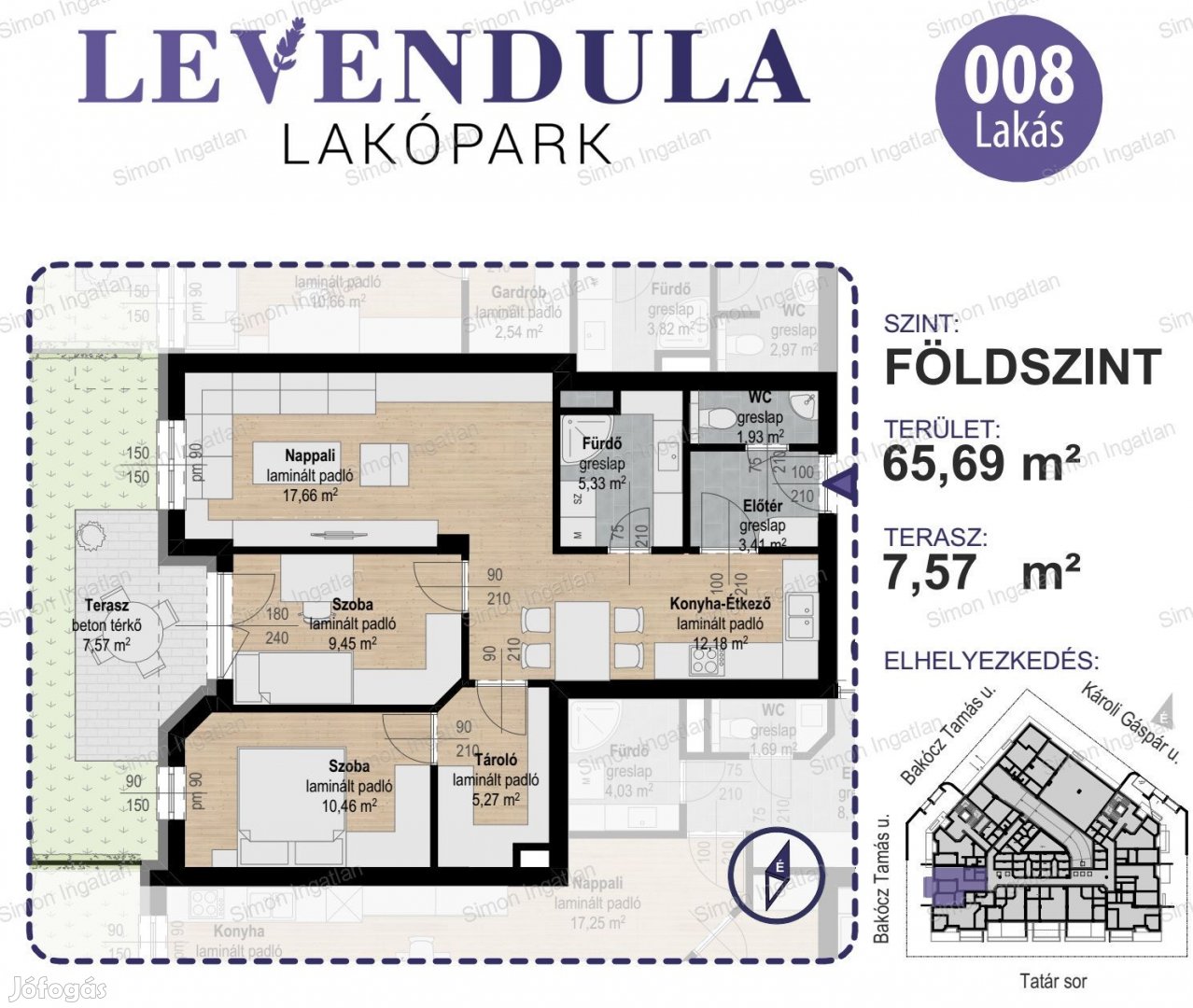 Levendula lakópark - földszint 008 lakás