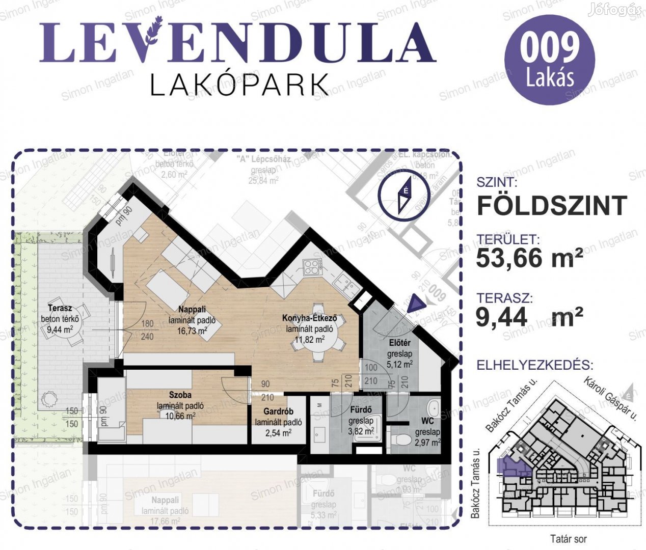 Levendula lakópark - földszint 009 lakás