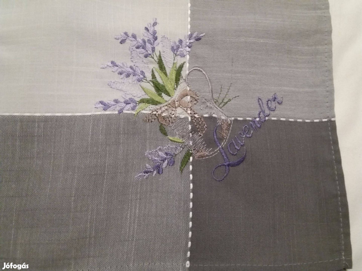 Levendula mintás Új terítő 180x130cm + levendulás ökotáska