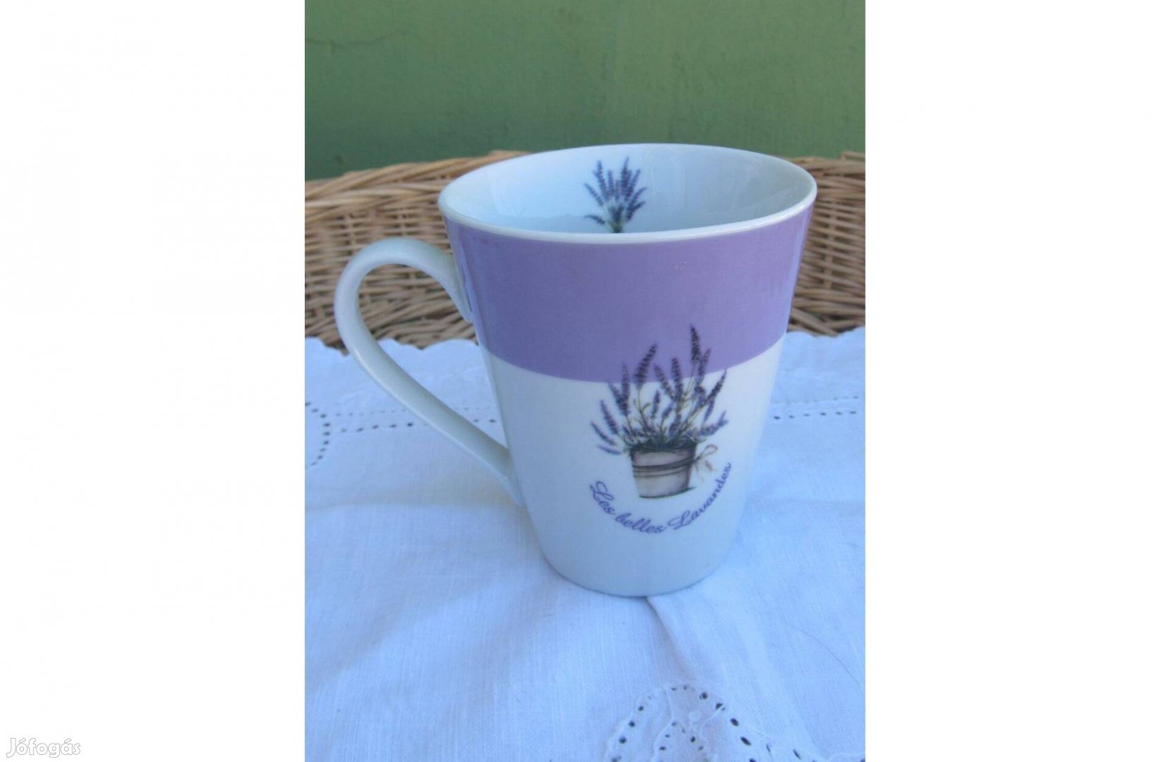 Levendulamintás porcelán bögre