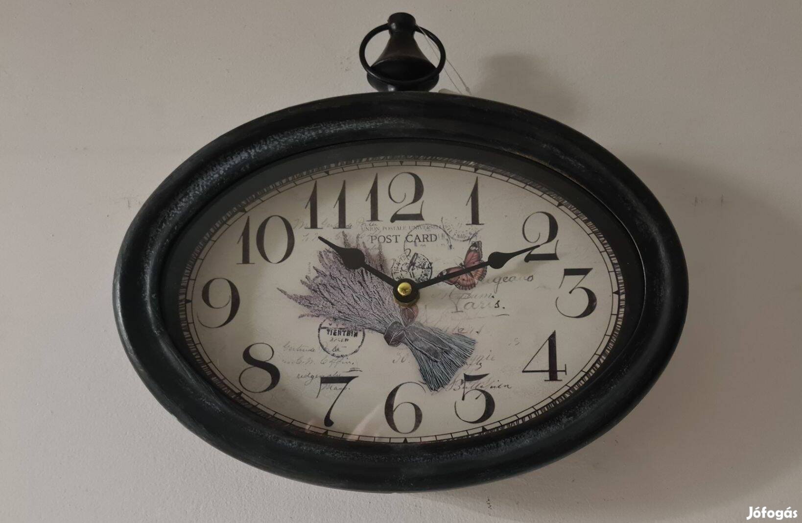 Levendulás fém falióra 30 cm