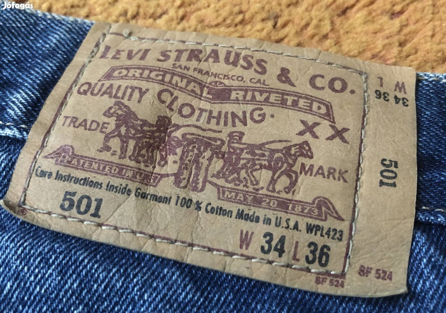 Levi's 501 férfi farmer (USA gyártmány)