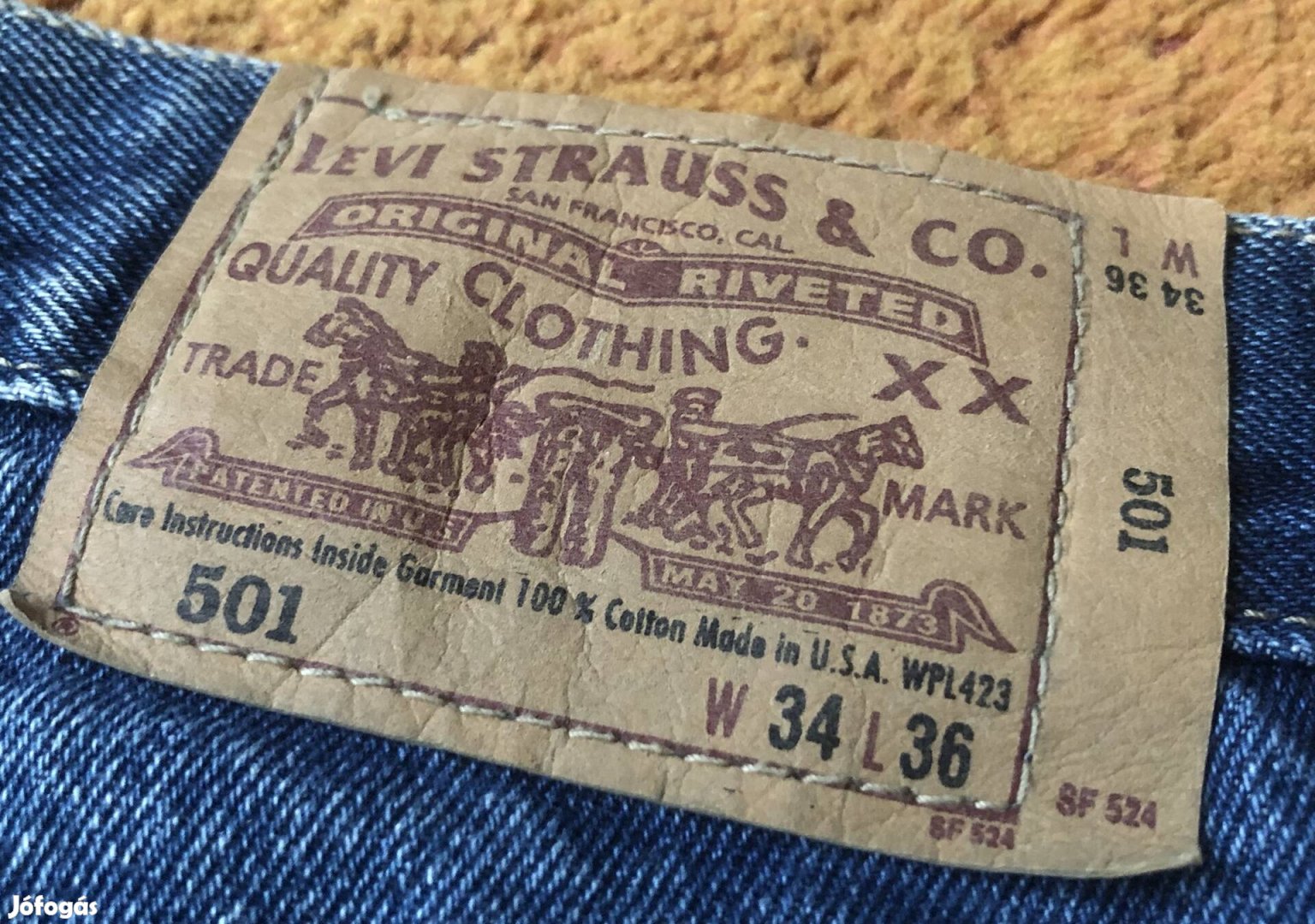 Levi's 501 férfi farmer (USA gyártmány)