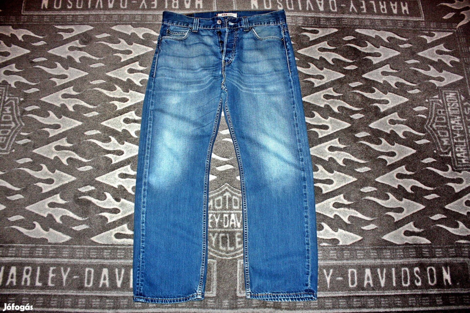 Levi's - Levis 533 Loose W4-36 L32 eredeti, vékonyabb, egyenes, gombos