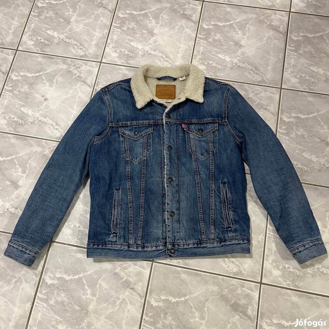 Levis Levi's Sherpa bélelt férfi farmer dzseki L-es