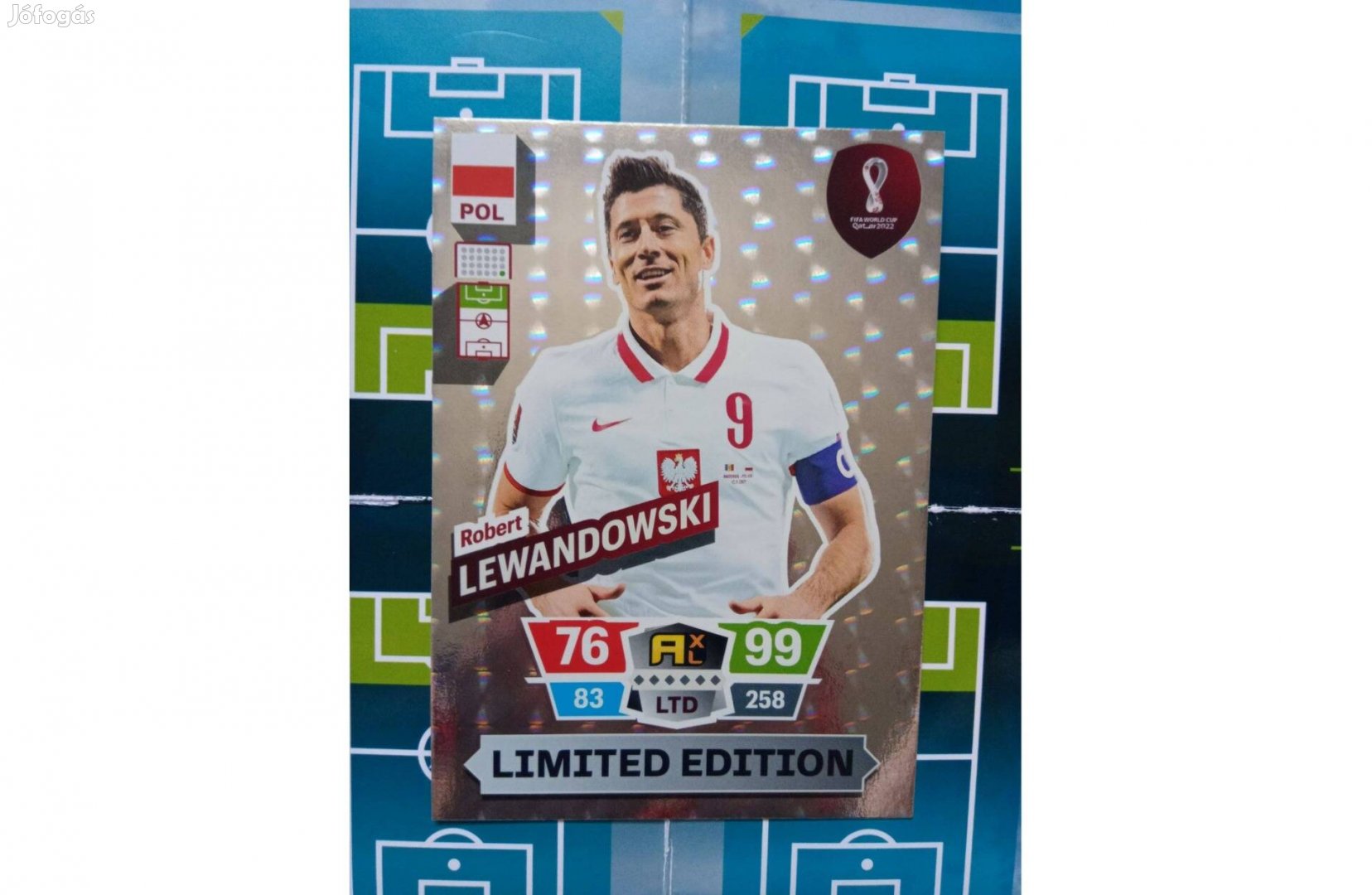 Lewandowski Panini Fifa World Cup 2022 Qatar XXL Limited focis kártya