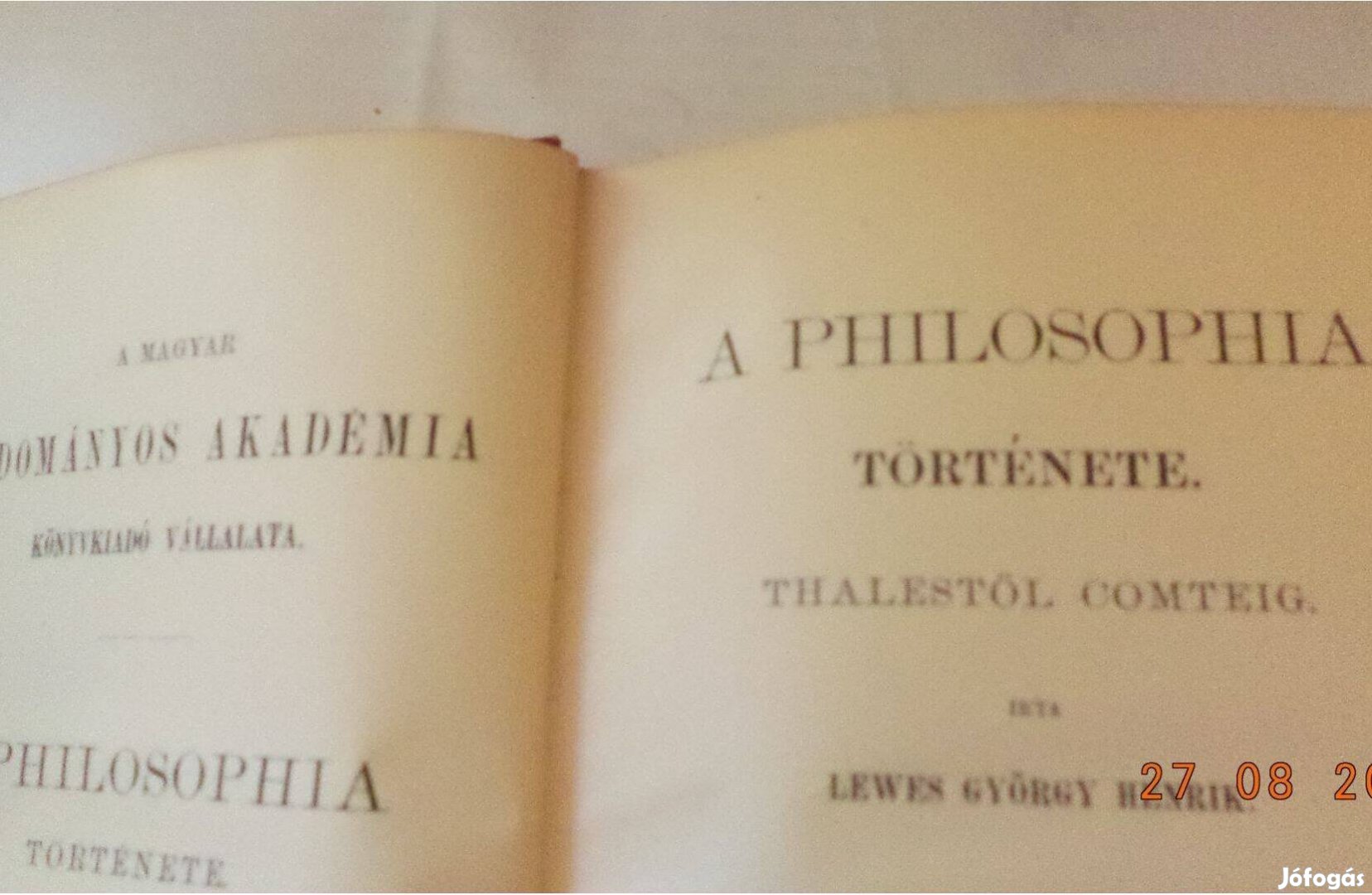 Lewes György Henrik: A philosophia története I - II - III