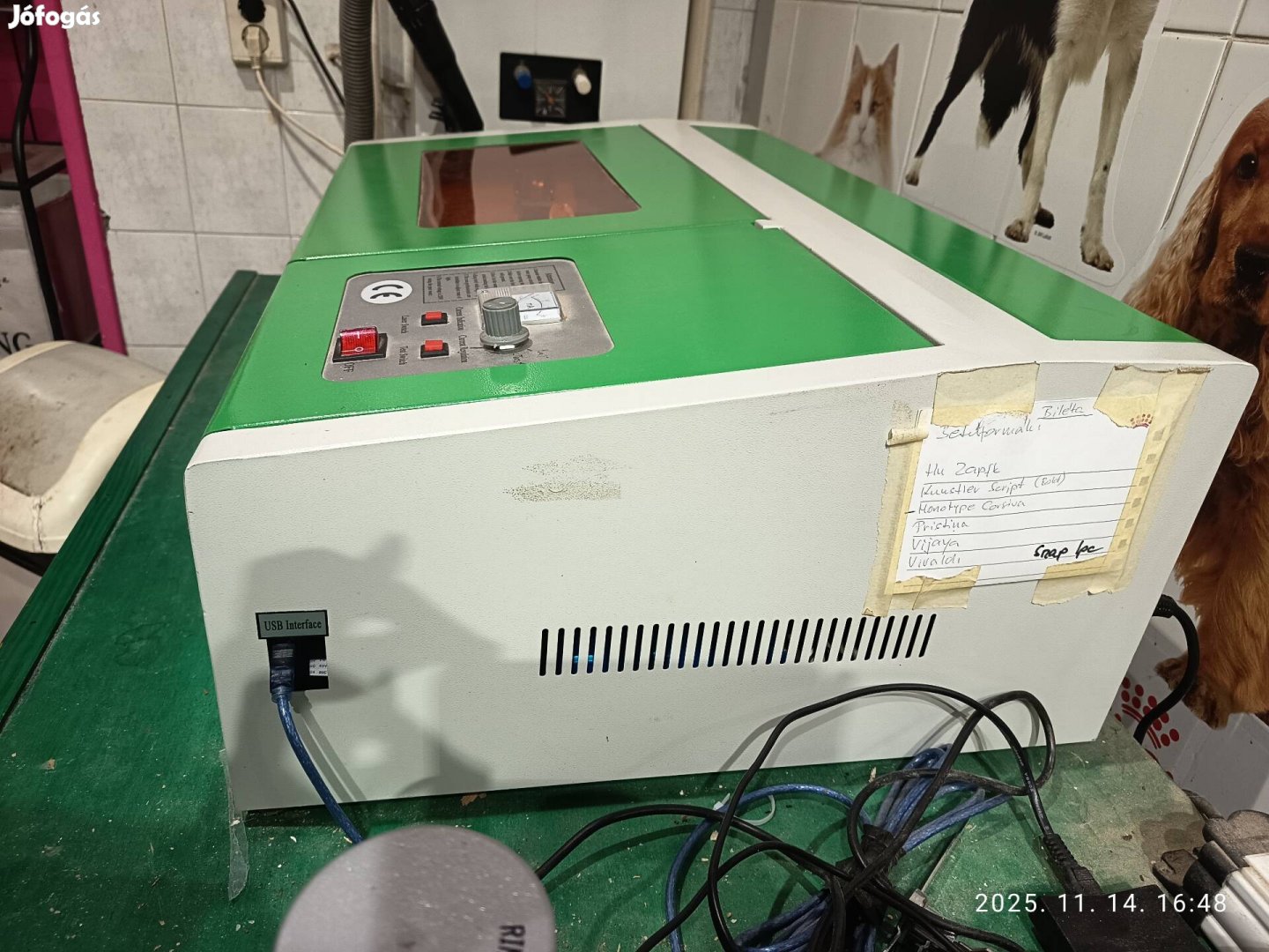 Lézergravírozó vízhűtéssel, fa, akril, bőr, gumi, papír, szövetre