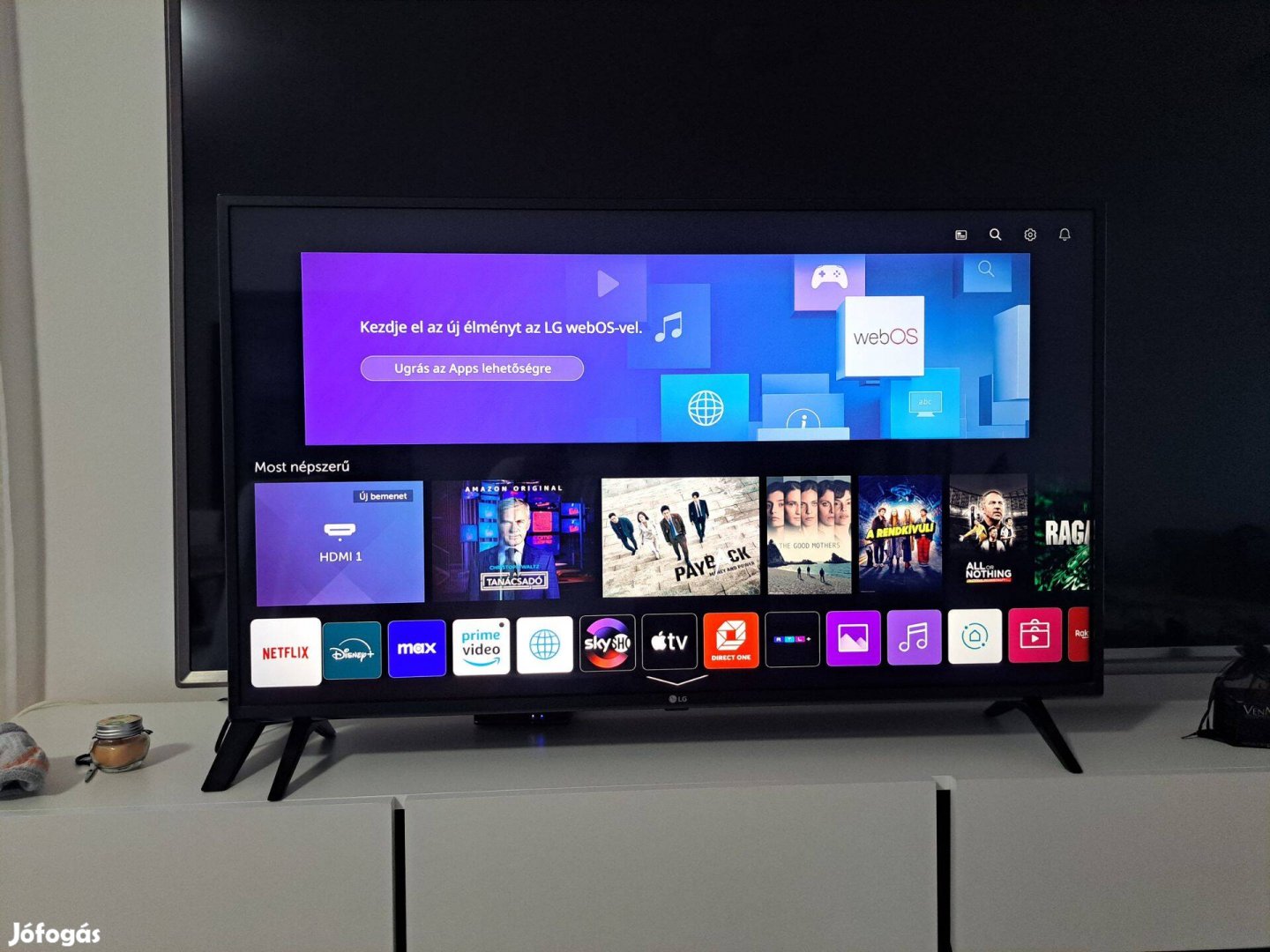 Lg43"(109cm) SMART wifis 4k UHD Led tévé (házhoz szállítás)