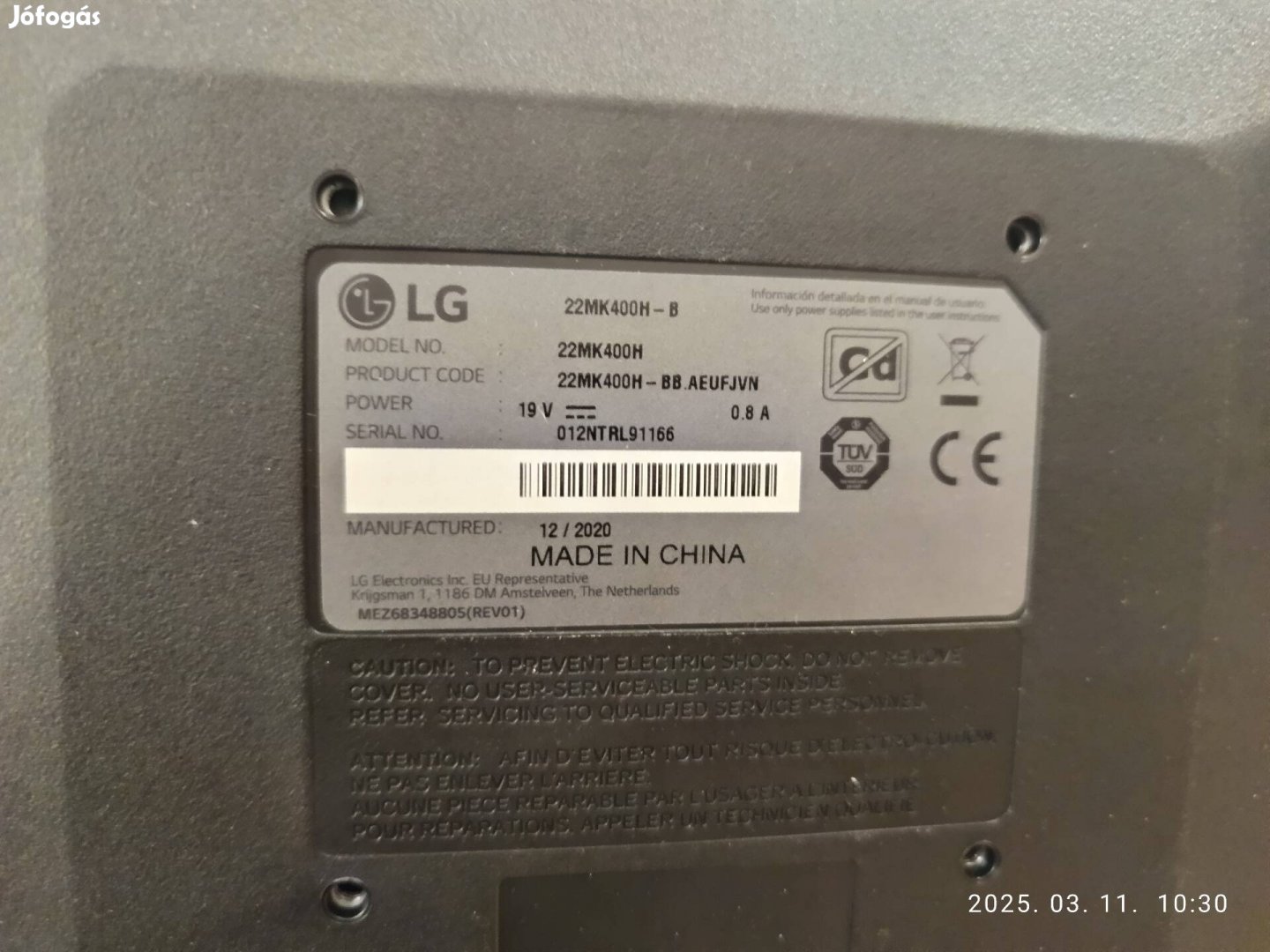 Lg 22mk400h-b 22" led monitor