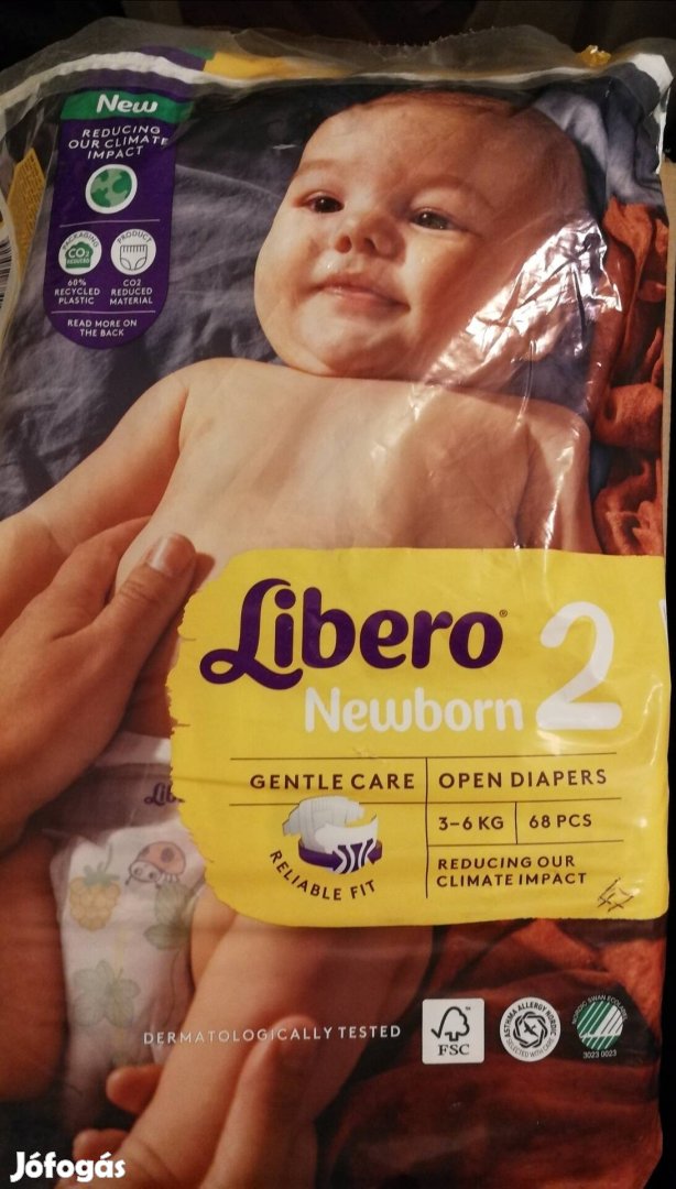 Libero 2 Newborn 3-6kg megmaradt  bontott pelus