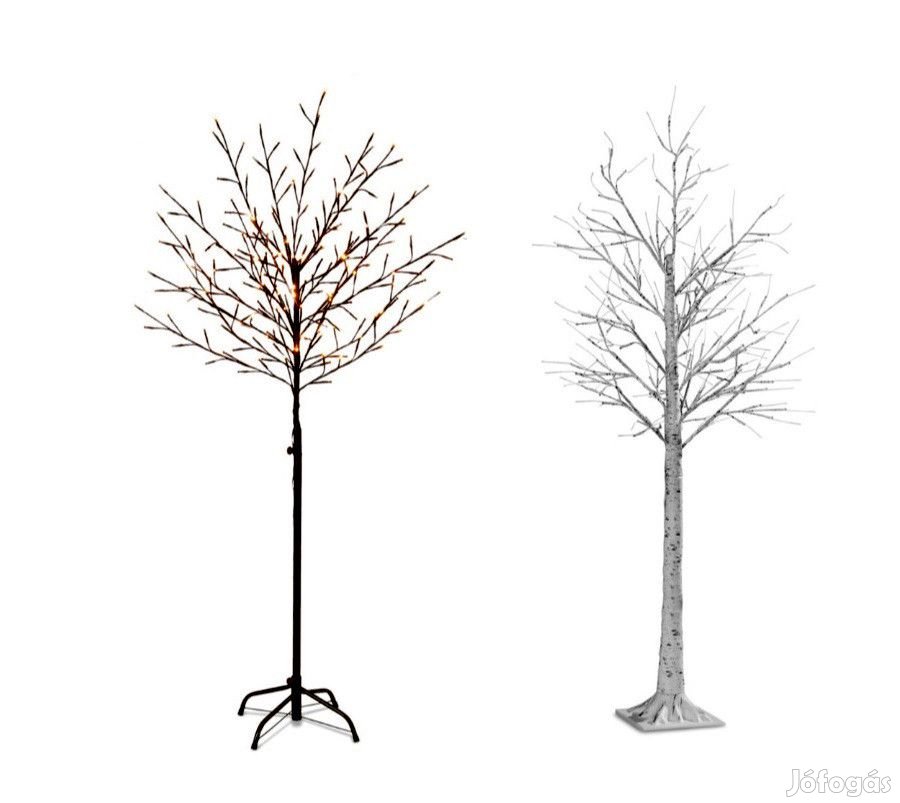 Lichterbaum 120 cm fehér / 150 cm fekete világító LED fa, 200 LED-es