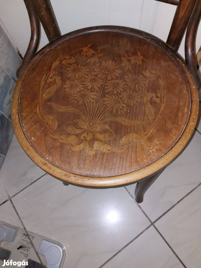 Lichtig, antik, intarziás Thonet szék