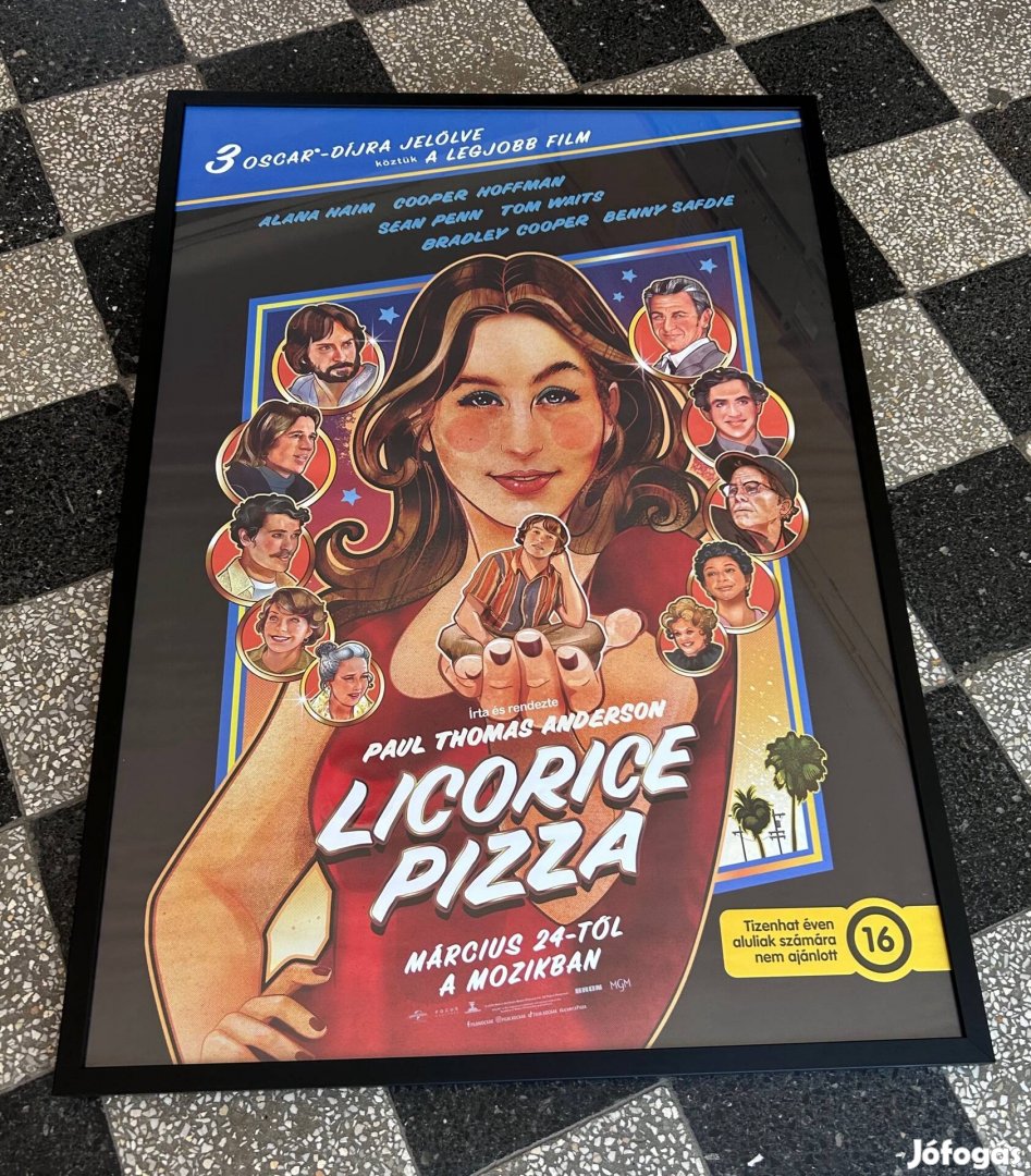 Licorice Pizza moziplakát keretezve, B1 méret